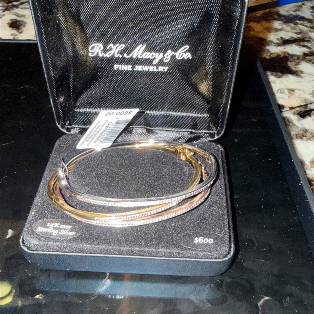 R.H. Macy & Co. Fine Jewelry Silver and Gold Bangles